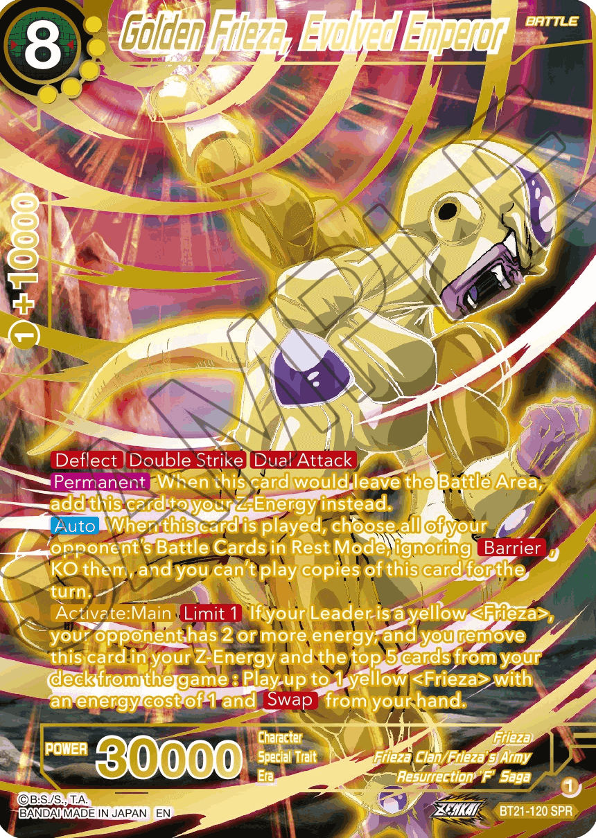 BT21-120 - Golden Frieza, Evolved Emperor SPR