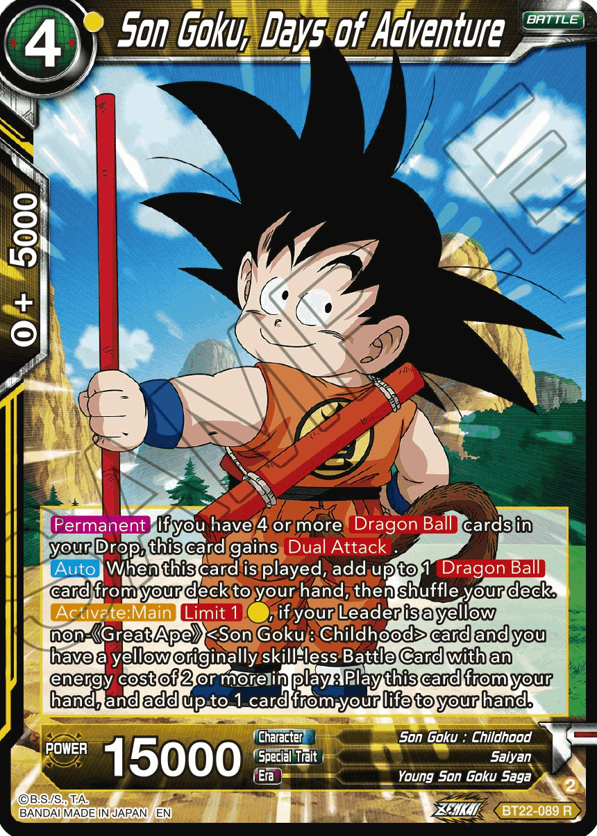 BT22-089 - Son Goku, Days of Adventure