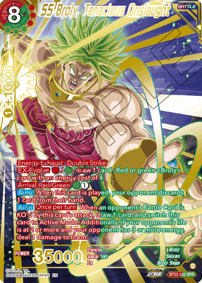 BT22-132 - SS Broly, Tenacious Onslaught SPR Blacklist Cards and Collectables BT22-132 - SS Broly, Tenacious Onslaught SPR Blacklist Cards and Collectables