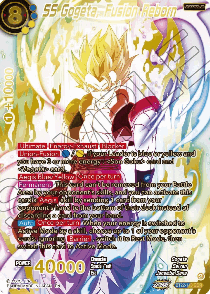 BT22-140 - SS Gogeta, Fusion Reborn - GDR – Blacklist Cards