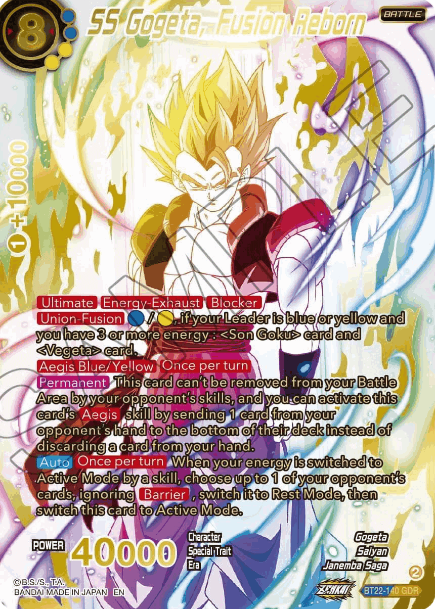 BT22-140 - SS Gogeta, Fusion Reborn - GDR