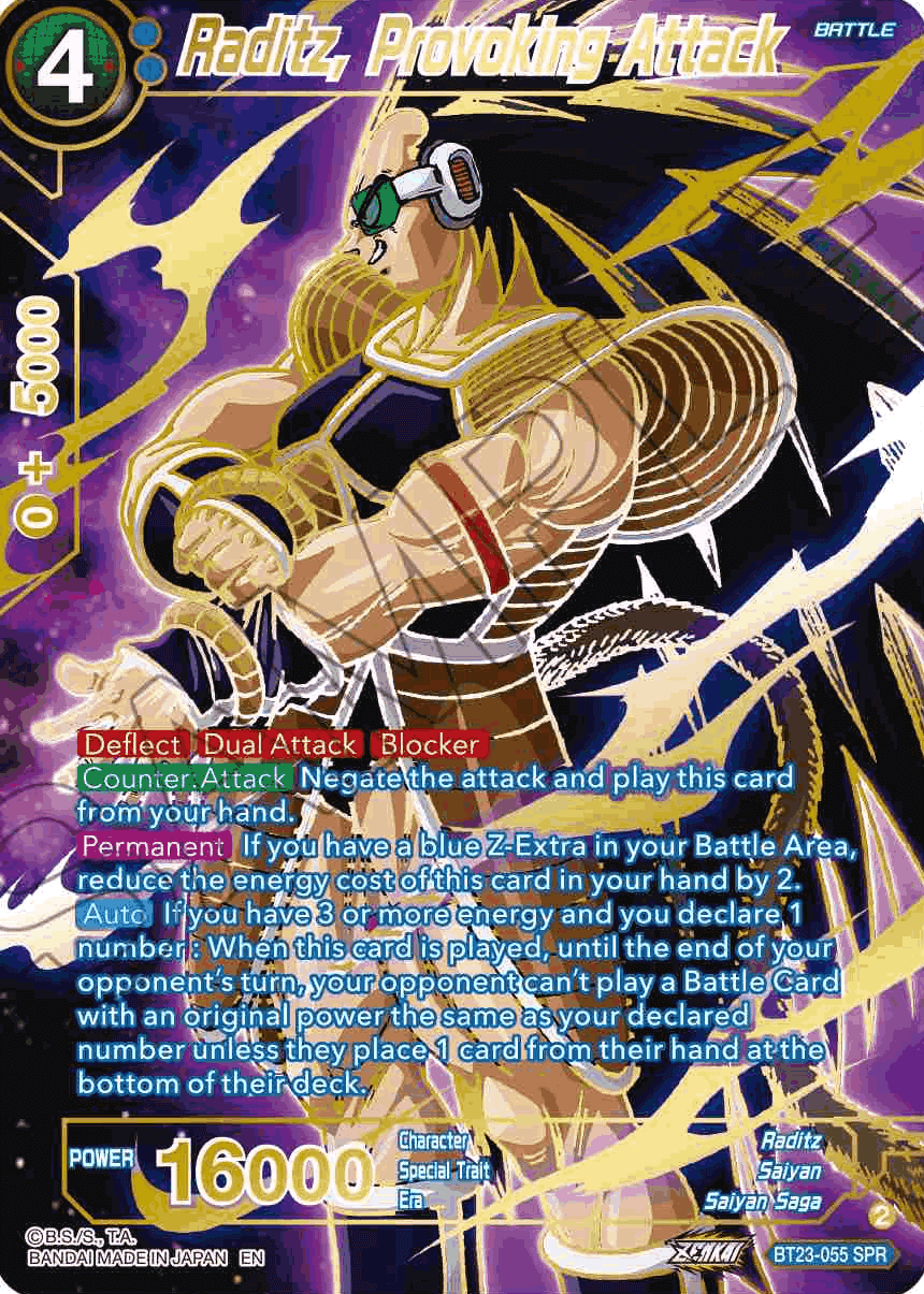 BT23-055 - Raditz, Provoking Attack SPR