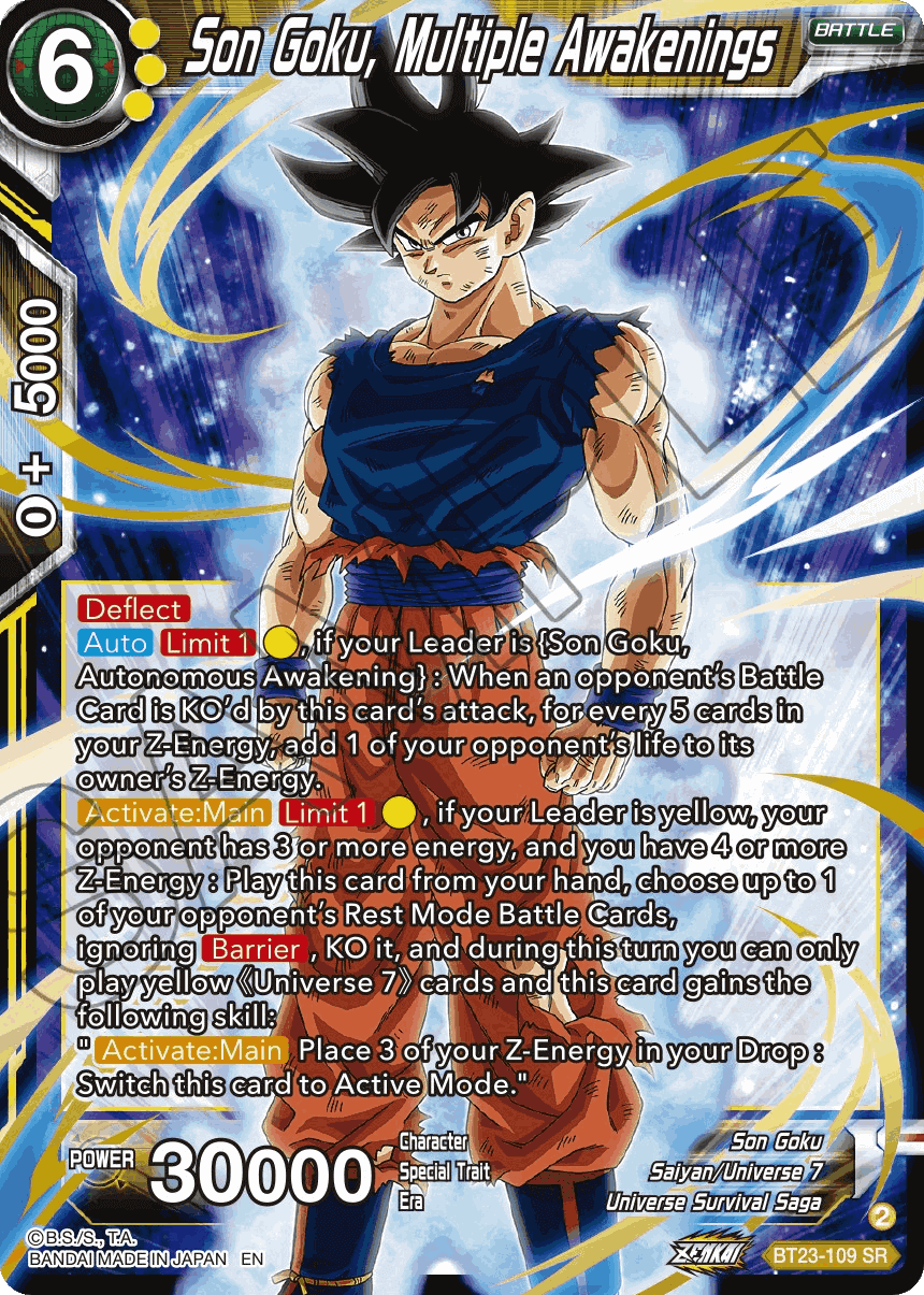 BT23-109 - Son Goku, Multiple Awakenings SR Blacklist Cards and Collectables BT23-109 - Son Goku, Multiple Awakenings SR Blacklist Cards and Collectables