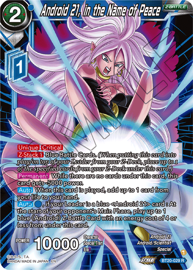 BT20-029 - Android 21, in the Name of Peace