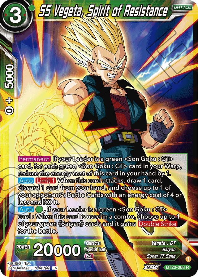 BT20-068 - SS Vegeta, Spirit of Resistance