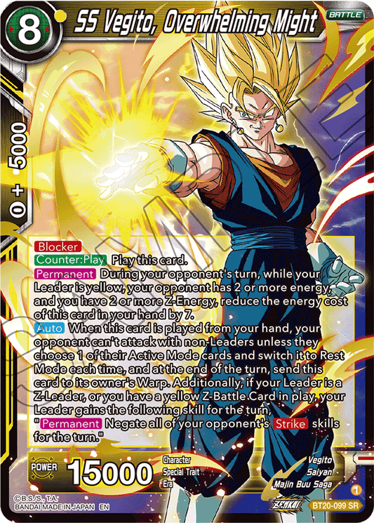 BT20-099 - SS Vegito, Overwhelming Might SR