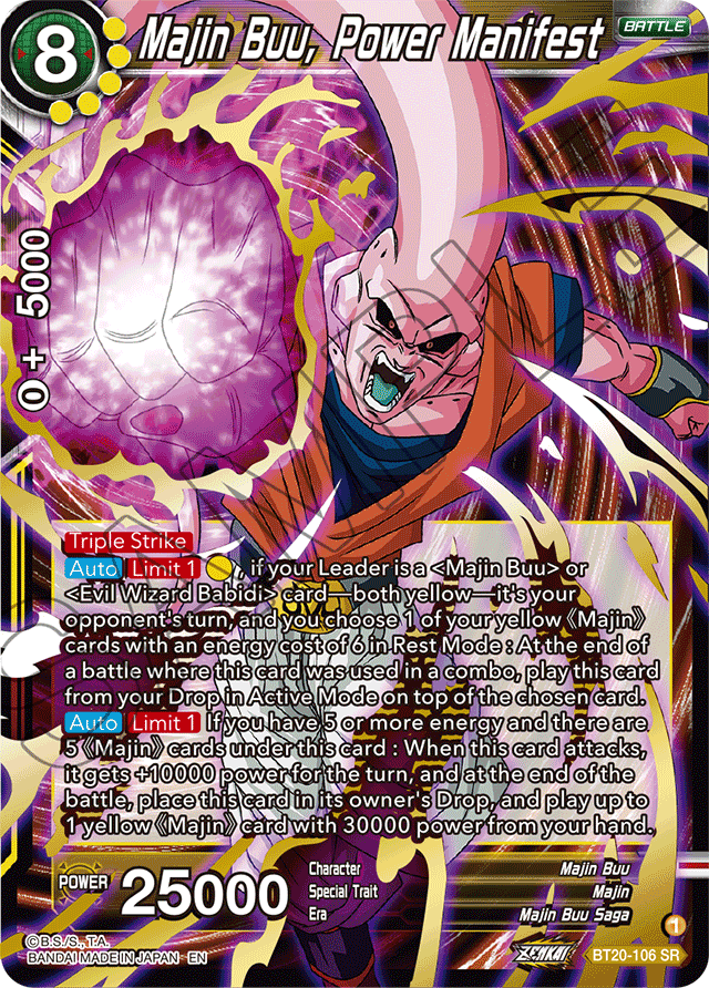 BT20-106 - Majin Buu, Power Manifest SR