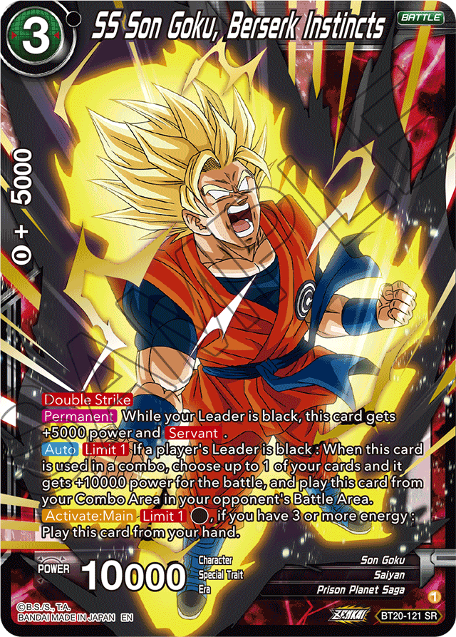 BT20-121 - SS Son Goku, Berserk Instincts SR