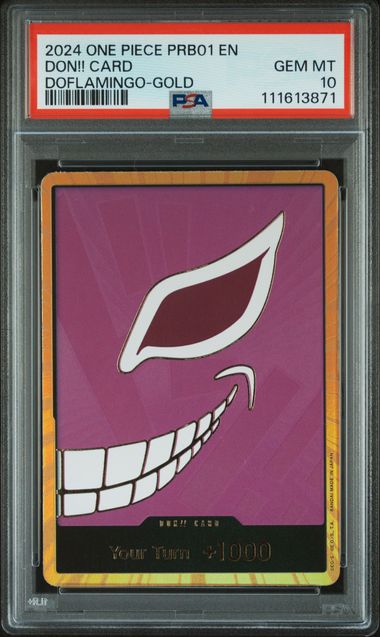 2024 ONE PIECE PRB01-PREMIUM BOOSTER -ONE PIECE CARD THE BEST- DON!! CARD DOFLAMINGO-GOLD PSA 10