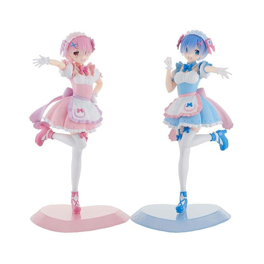Re:ZERO Starting Life in Another World Tenitol Yumekawa Maid Rem & Ram Set with Bonus Figurine