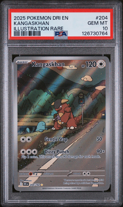 2025 POKEMON DRI EN-DESTINED RIVALS #204 KANGASKHAN ILLUSTRATION RARE PSA 10