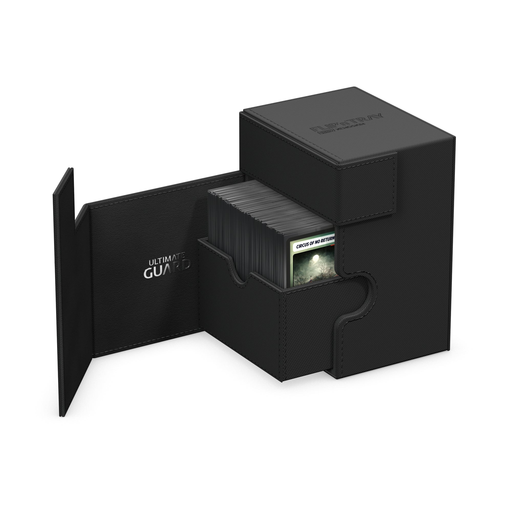 Ultimate Guard: Deck Box – XenoSkin Flip'n'Tray 133+ – Black