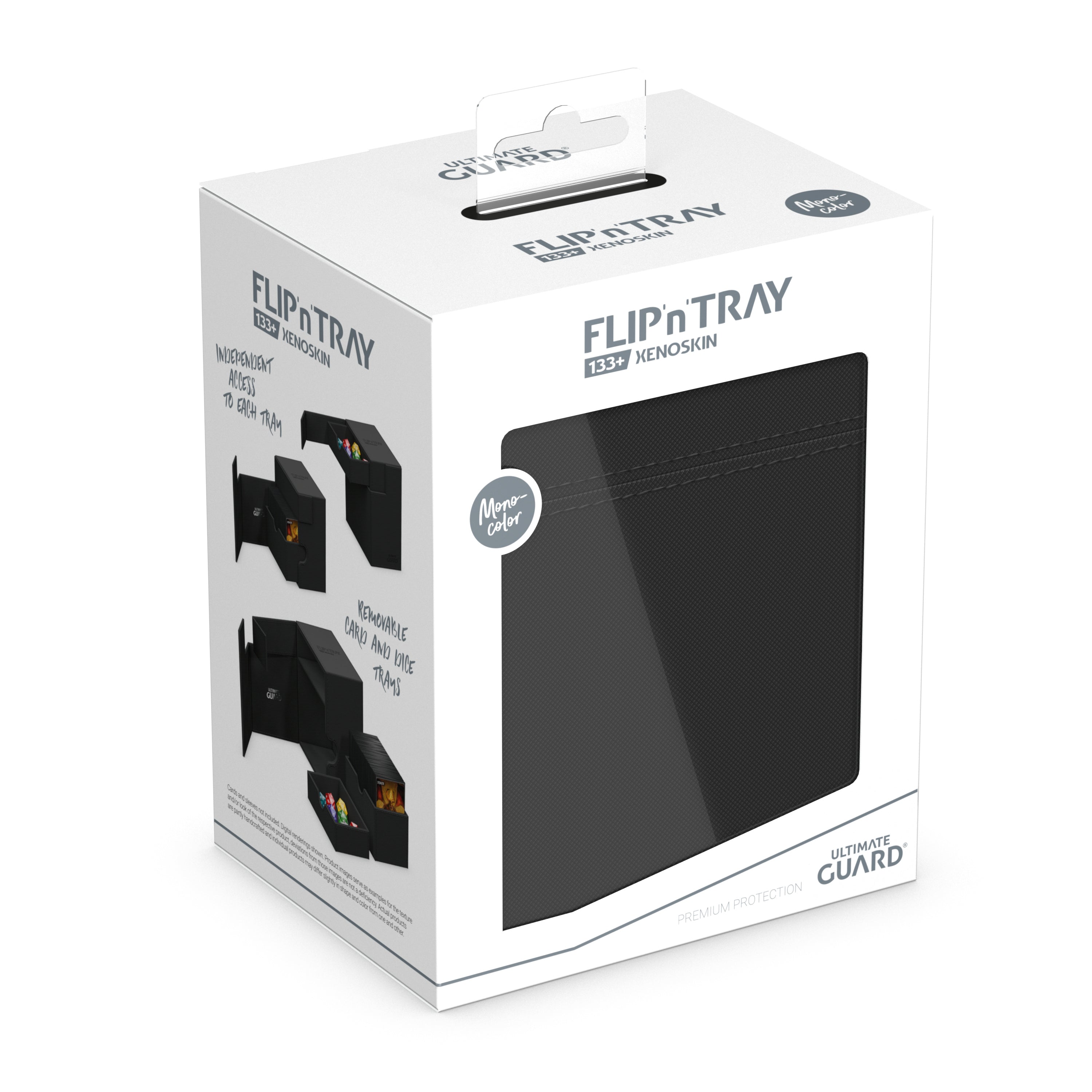 Ultimate Guard: Deck Box – XenoSkin Flip'n'Tray 133+ – Black