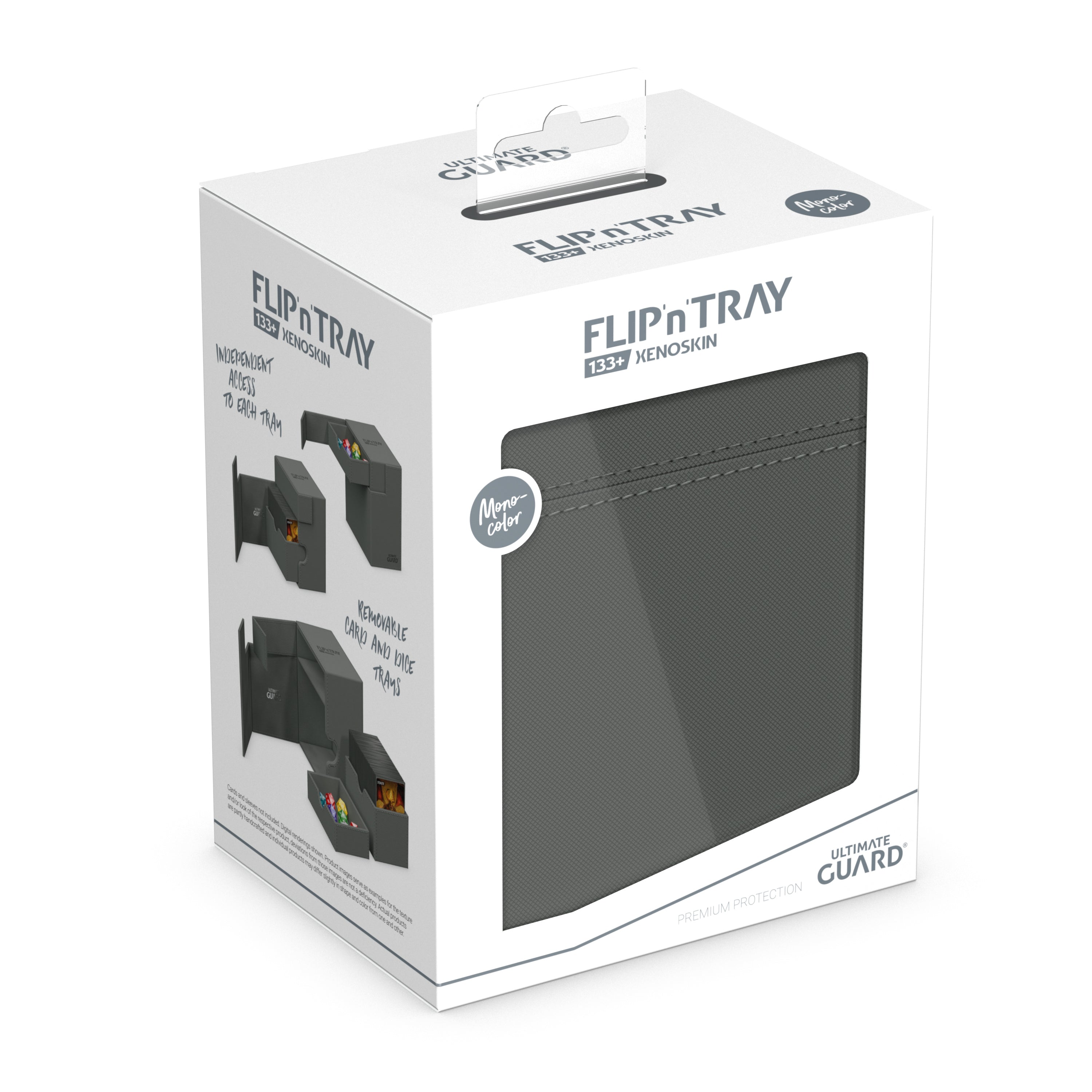 Ultimate Guard: Deck Box – XenoSkin Flip'n'Tray 133+ – Grey