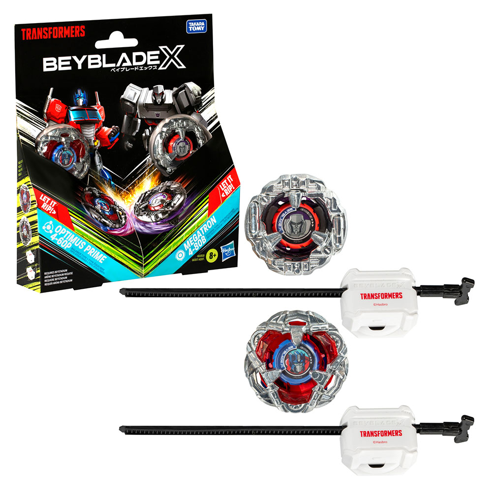 Beyblade X - Transformers - Optimus Prime 4-60P vs. Megatron 4-80B (Top & Launcher) 2-Pack