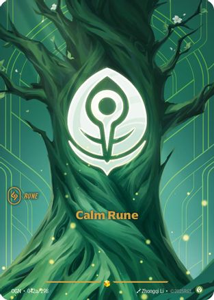 Calm Rune (Alternate Art) (042a/298) - Origins Foil