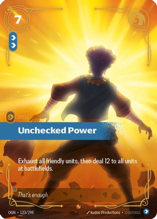 Unchecked Power (123/298) - Origins Foil