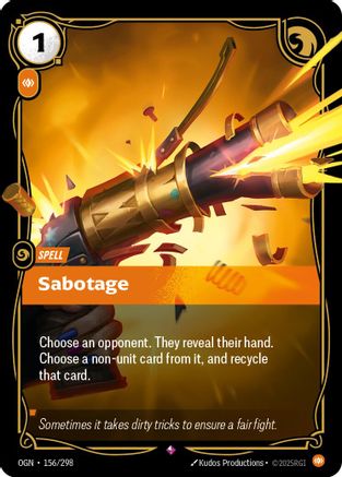 Sabotage (156/298) - Origins Foil