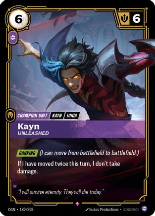 Kayn - Unleashed (189/298) - Origins Foil