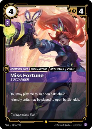 Miss Fortune - Buccaneer (Alternate Art) (193a/298) - Origins Foil