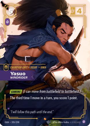 Yasuo - Windrider (205/298) - Origins Foil