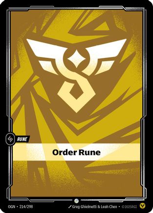 Order Rune (214/298) - Origins
