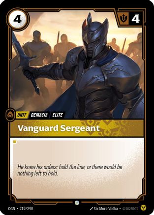 Vanguard Sergeant (219/298) - Origins