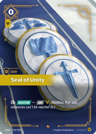 Seal of Unity (245/298) - Origins Foil
