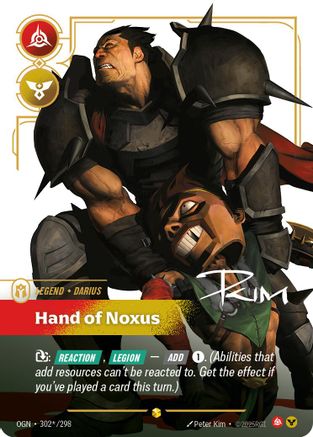 Darius - Hand of Noxus (Signature) (302*/298) - Origins Foil