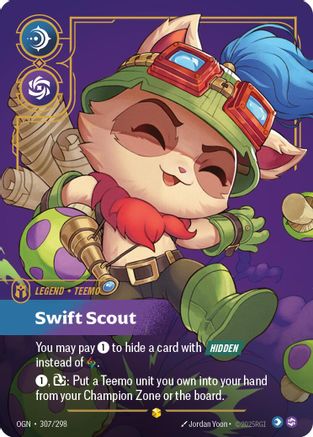 Teemo - Swift Scout (Showcase) (307/298) - Origins Foil