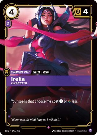 Irelia - Graceful (141/221) - Spiritforged Foil