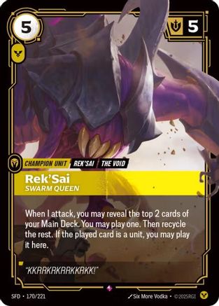 Rek'Sai - Swarm Queen (170/221) - Spiritforged Foil