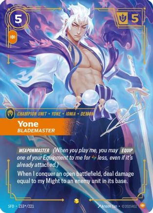 Yone - Blademaster (Signature) (233*/221) - Spiritforged Foil