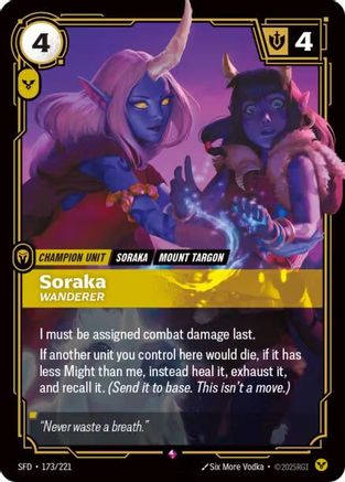 Soraka - Wanderer (173/221) - Spiritforged Foil