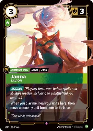 Janna - Savior (053/221) - Spiritforged Foil