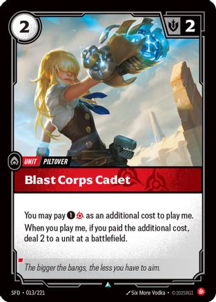 Blast Corps Cadet (013/221) - Spiritforged Foil