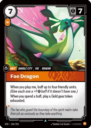 Fae Dragon (101/221) - Spiritforged Foil