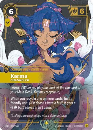 Karma - Channeler (Overnumbered) (237/221) - Spiritforged Foil