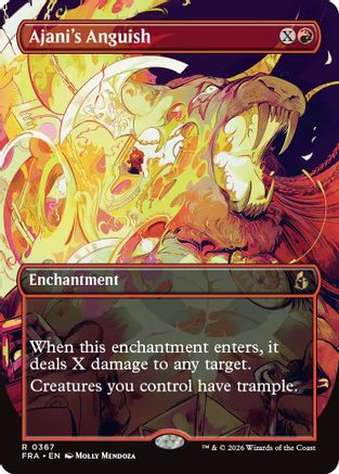 Ajani's Anguish (Borderless) (FRA-367) [Reality Fracture]