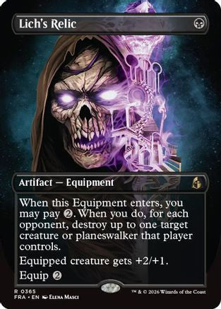 Lich's Relic (Borderless) (FRA-365) [Reality Fracture] Foil