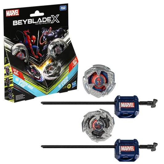 Beyblade X - Marvel - Spider-Man 3-60F vs Venom 3-80N (Top & Launcher) 2-Pack