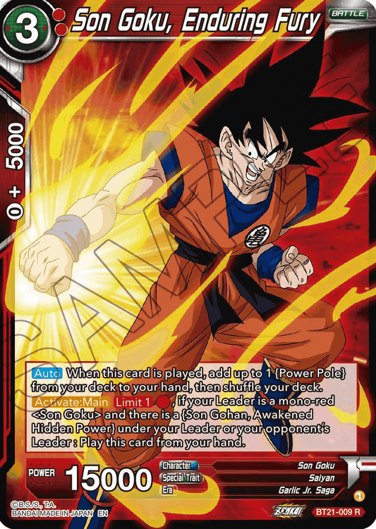 BT21-009 - Son Goku, Enduring Fury