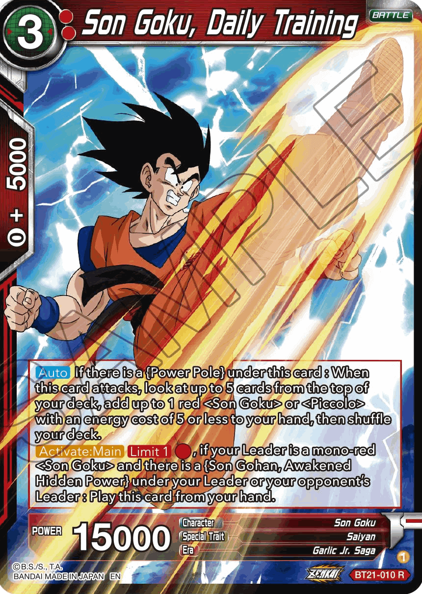 BT21-010 - Son Goku, Daily Training