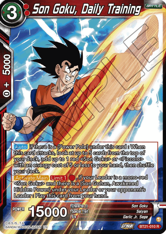 BT21-010 - Son Goku, Daily Training