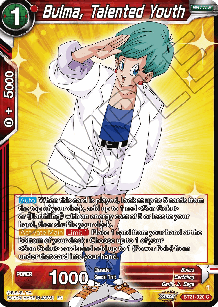 BT21-020 - Bulma, Talented Youth