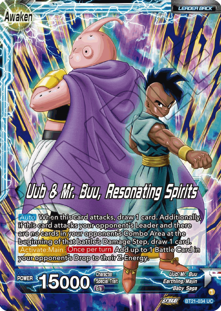 BT21-034 - Uub & Mr. Buu, Resonating Spirits