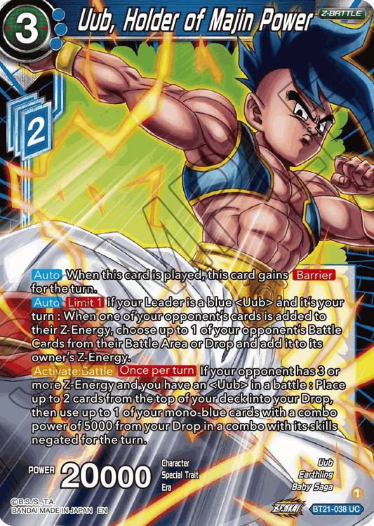 BT21-038 - Uub, Holder of Majin Power