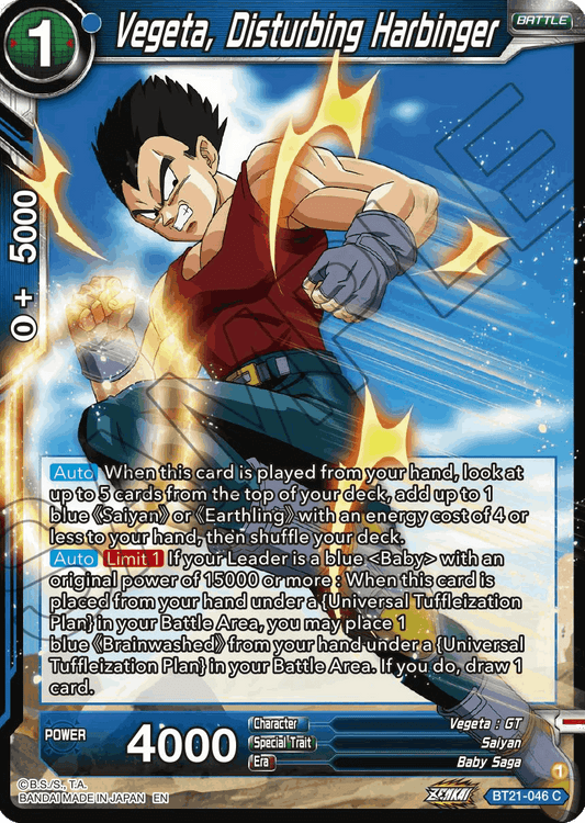 BT21-046 - Vegeta, Disturbing Harbinger