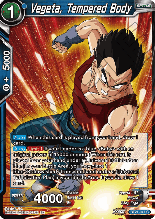 BT21-047 - Vegeta, Tempered Body