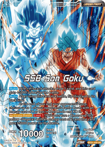 BT21-100 - SSB Son Goku // SSB Vegeta, God-Level Power